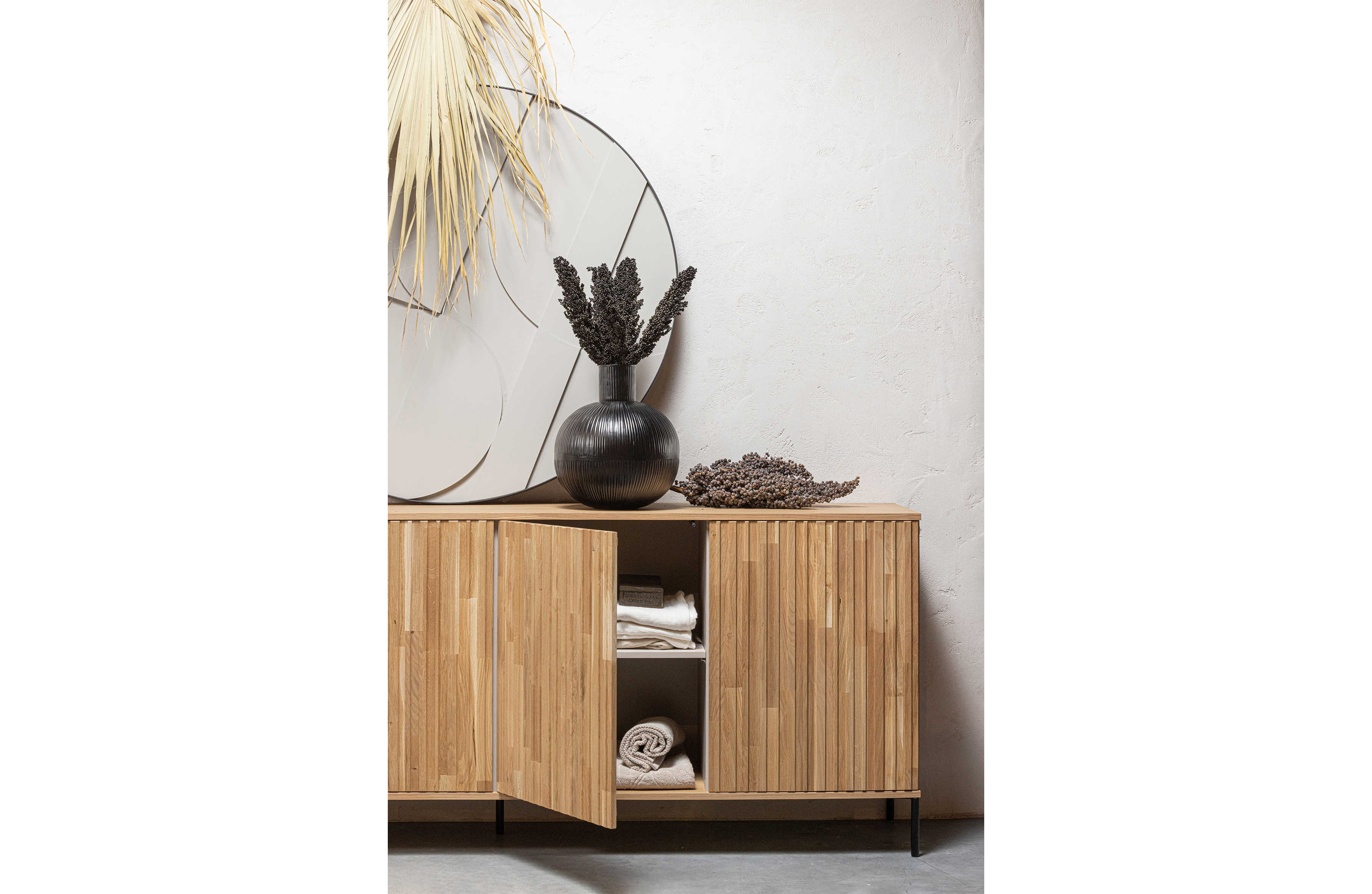 [fsc] oak sideboard gravure Living Storage New naturel Woood cm | | | 200