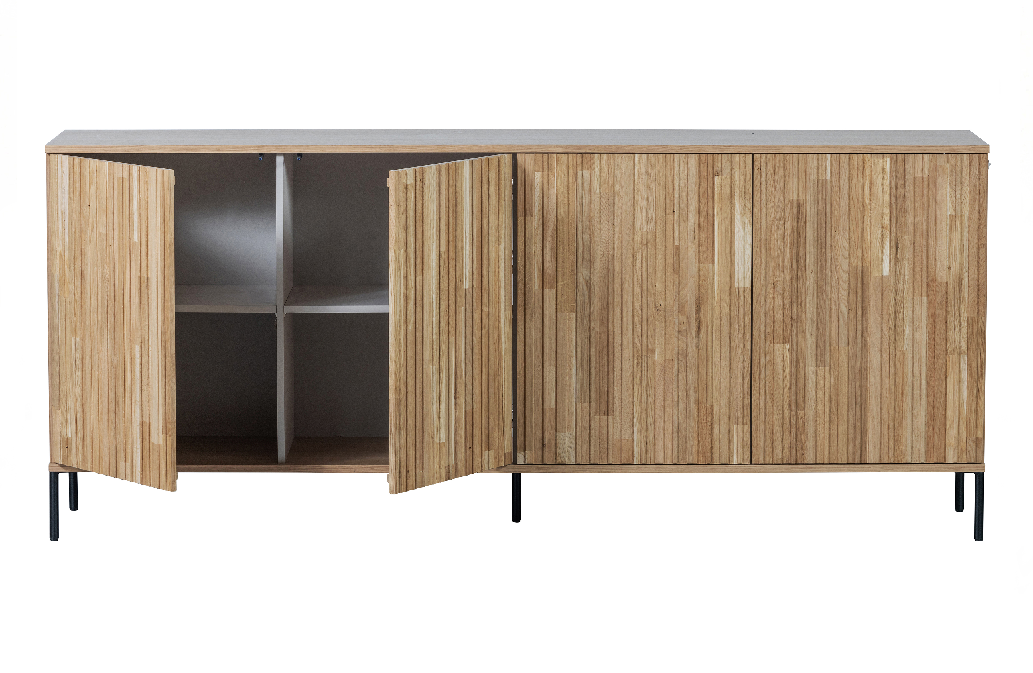 sideboard Living 200 New oak gravure naturel | Woood | Storage [fsc] cm |